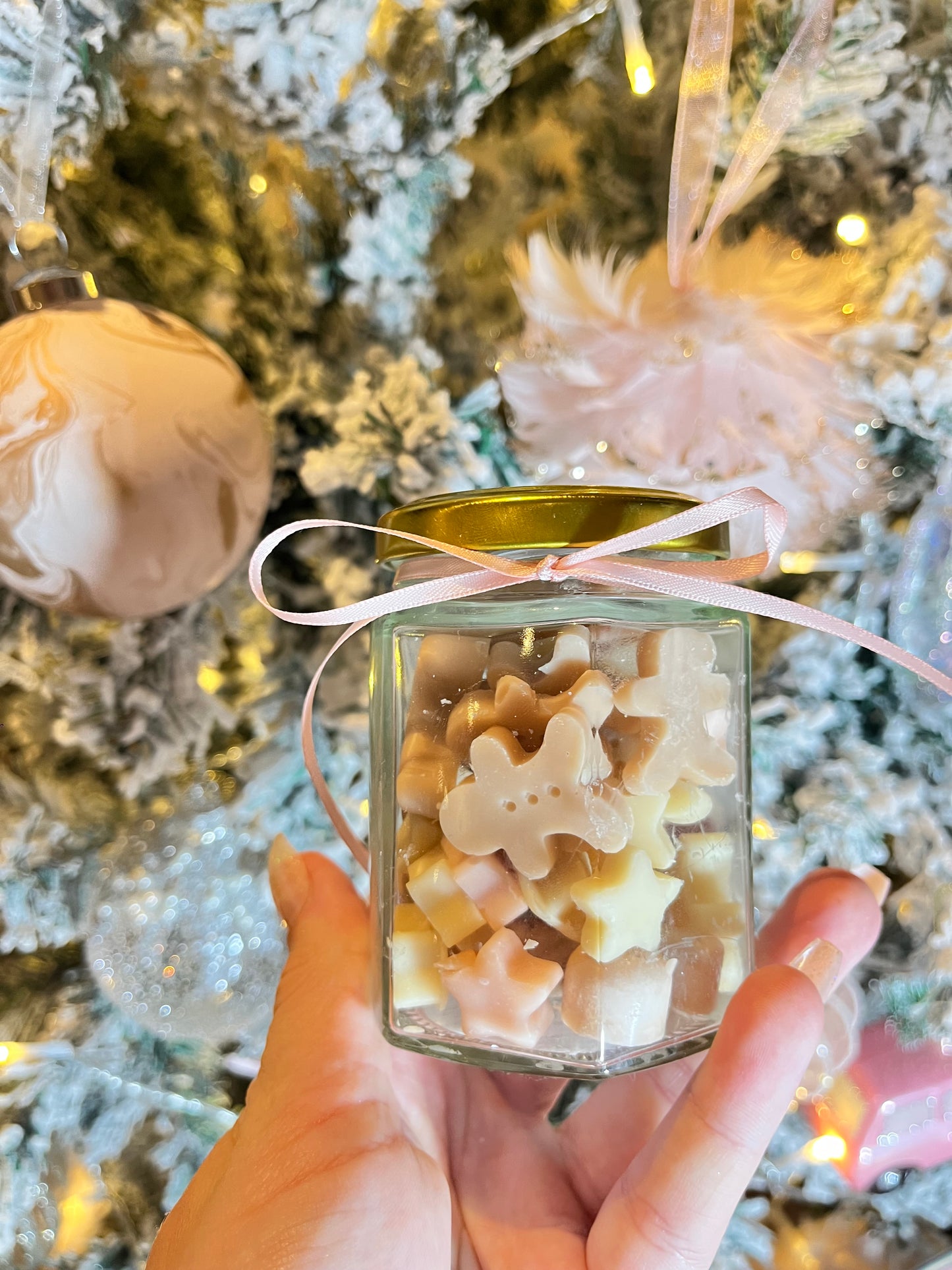 Gingerbread wax jars