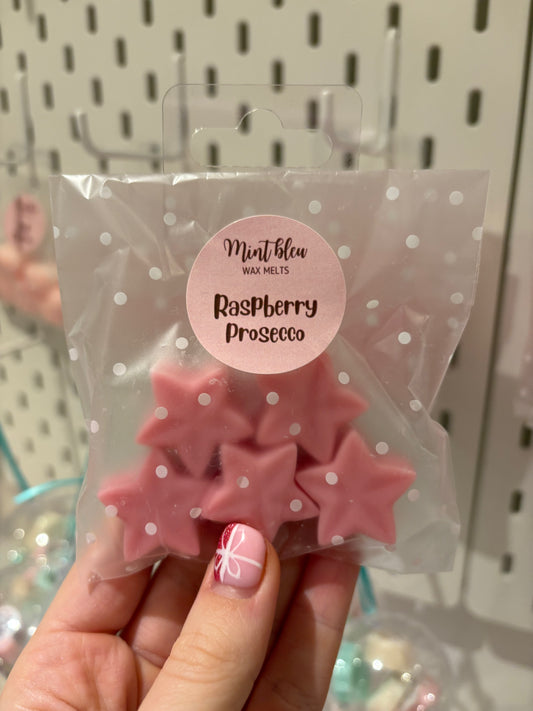 Raspberry Prosecco wax stars